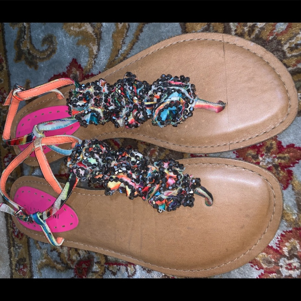 Gianni Bini beaded multicolor sandals. 9.5